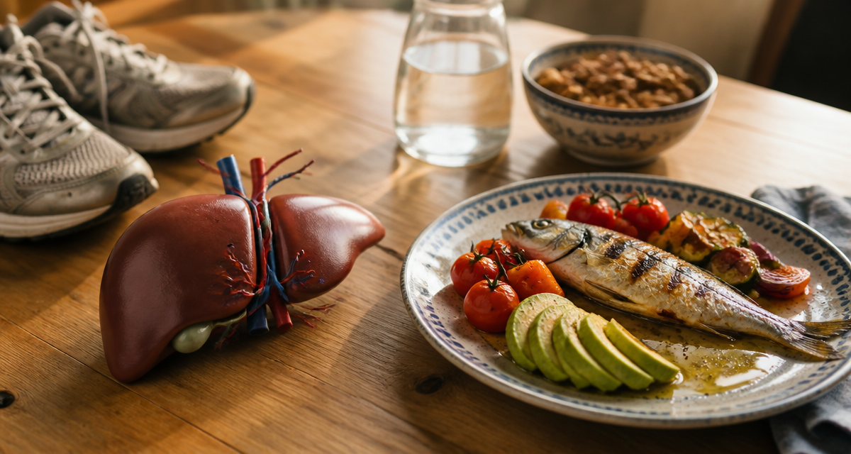 eliminer la graisse du foie assiette méditerranéenne et activité physique
