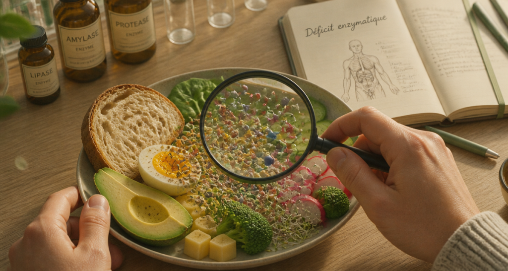 manque d enzymes digestives symptomes plat loupe