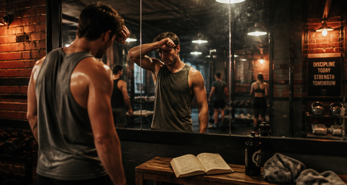 motivation musculation jeune homme miroir