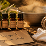 quelle huile essentielle pour déboucher le nez flacons sur table