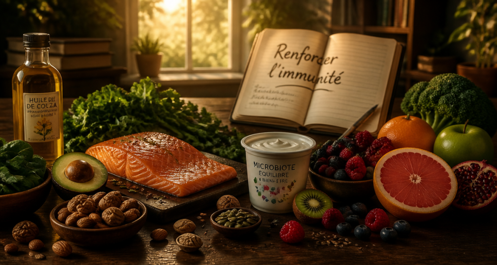 Renforcement du systeme immunitaire avec aliments sains