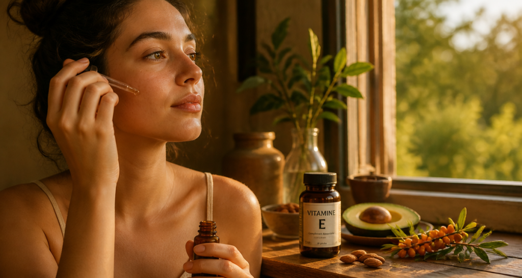bienfaits vitamine e pour la peau femme sérum
