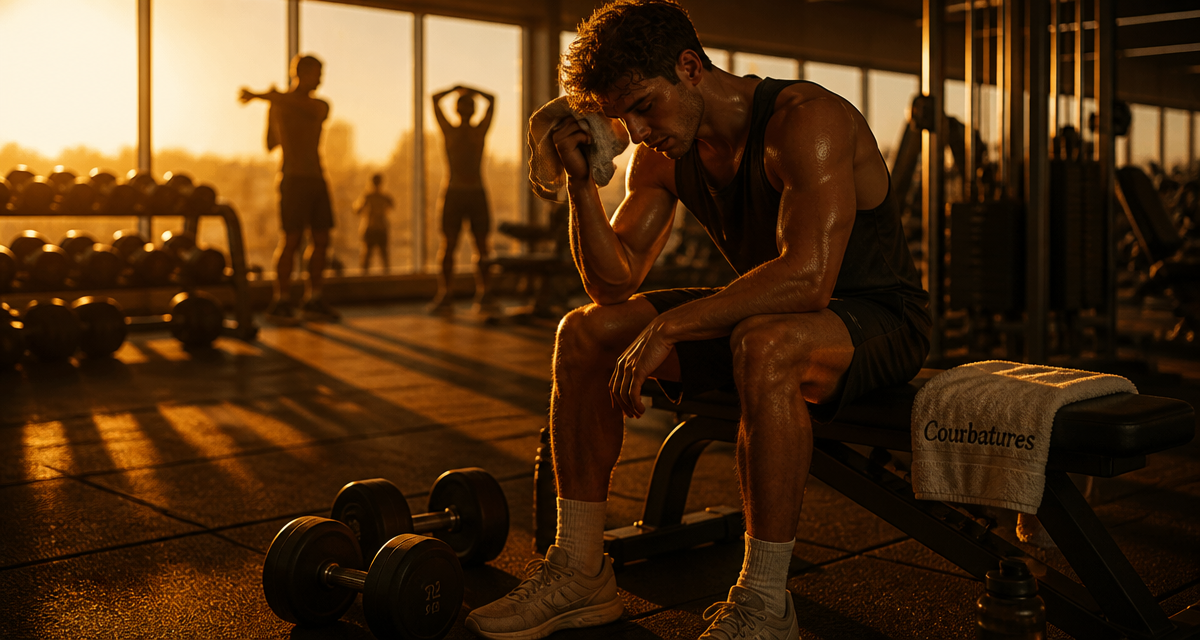 courbatures apres musculation bon signe homme salle sport