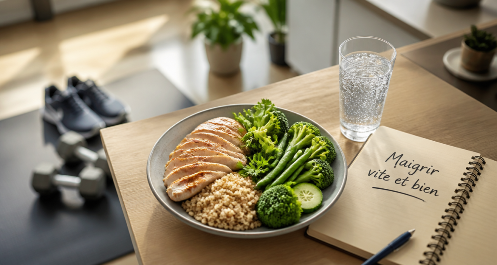 Maigrir vite et bien assiette équilibrée cuisine moderne