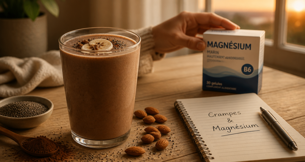 quel magnesium prendre en cas de crampes smoothie banane amandes