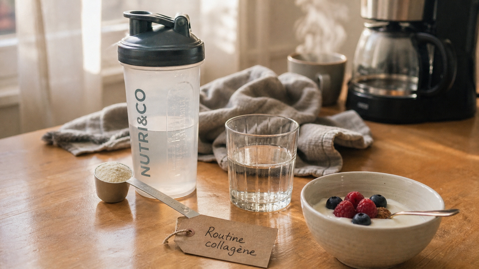 Quand prendre le collagene matin ou soir : routine collagène au petit-déjeuner