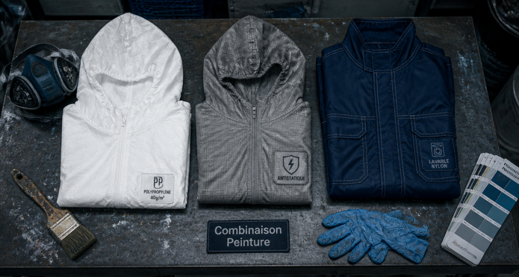 combi peinture antistatique et jetable vue d'ensemble
