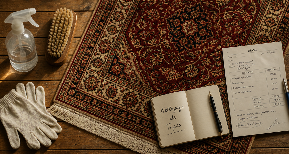 ou faire nettoyer un tapis avec accessoires atelier