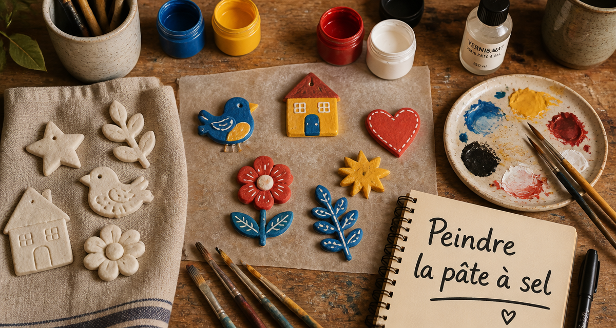 peindre la pate a sel figurines et peinture