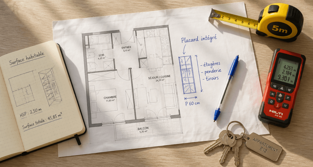 plan logement placard surface habitable