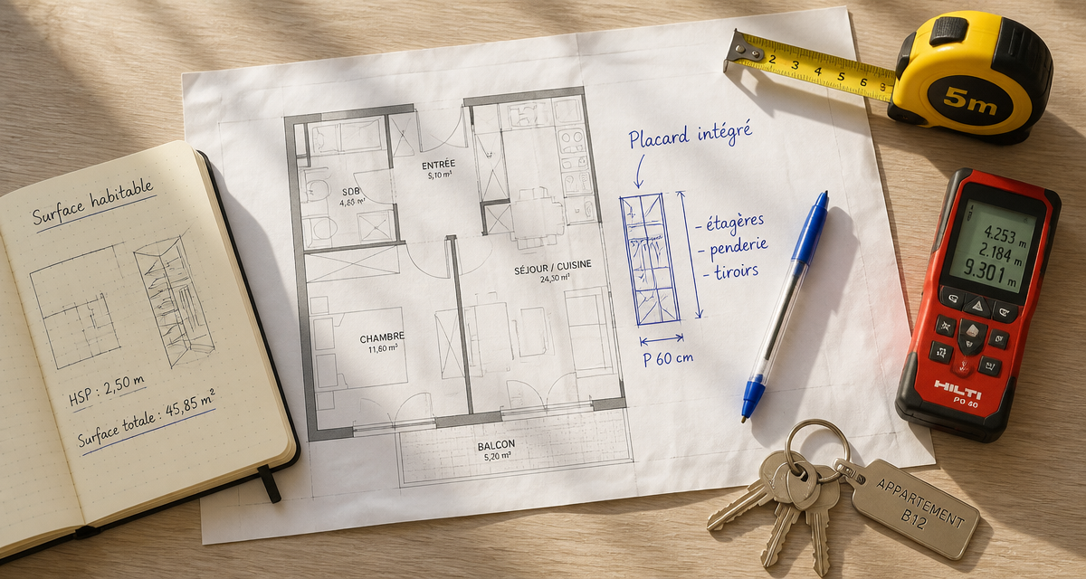 plan logement placard surface habitable