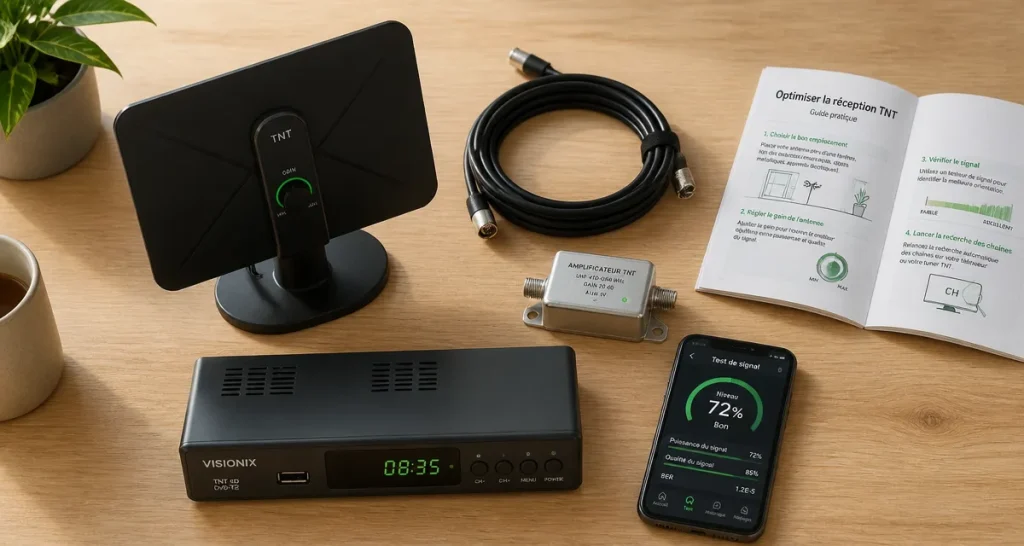 antenne tnt reception difficile interieur sur bureau moderne