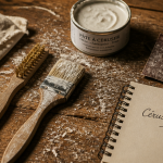 Ceruser un bois outils sur plan de travail