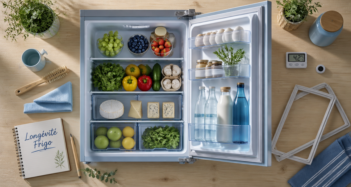 Durée de vie frigo : intérieur organisé et outils d’entretien
