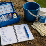 nettoyer piscine verte outils chlore analyse