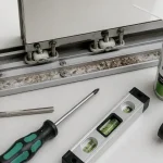 Réglage baie coulissante aluminium : 2 vis d’ajustement pour fermeture fluide