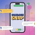 illustration comment faire un sondage sur snap smartphone interface