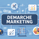 Illustration démarche marketing diagramme professionnel