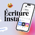 Ecriture insta illustration smartphone moderne