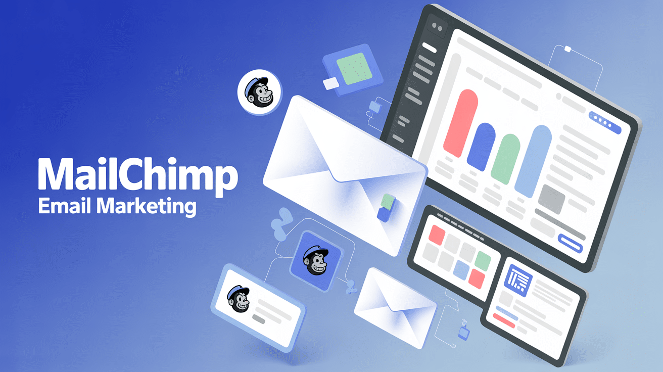 interface mailchimp email marketing écrans graphiques