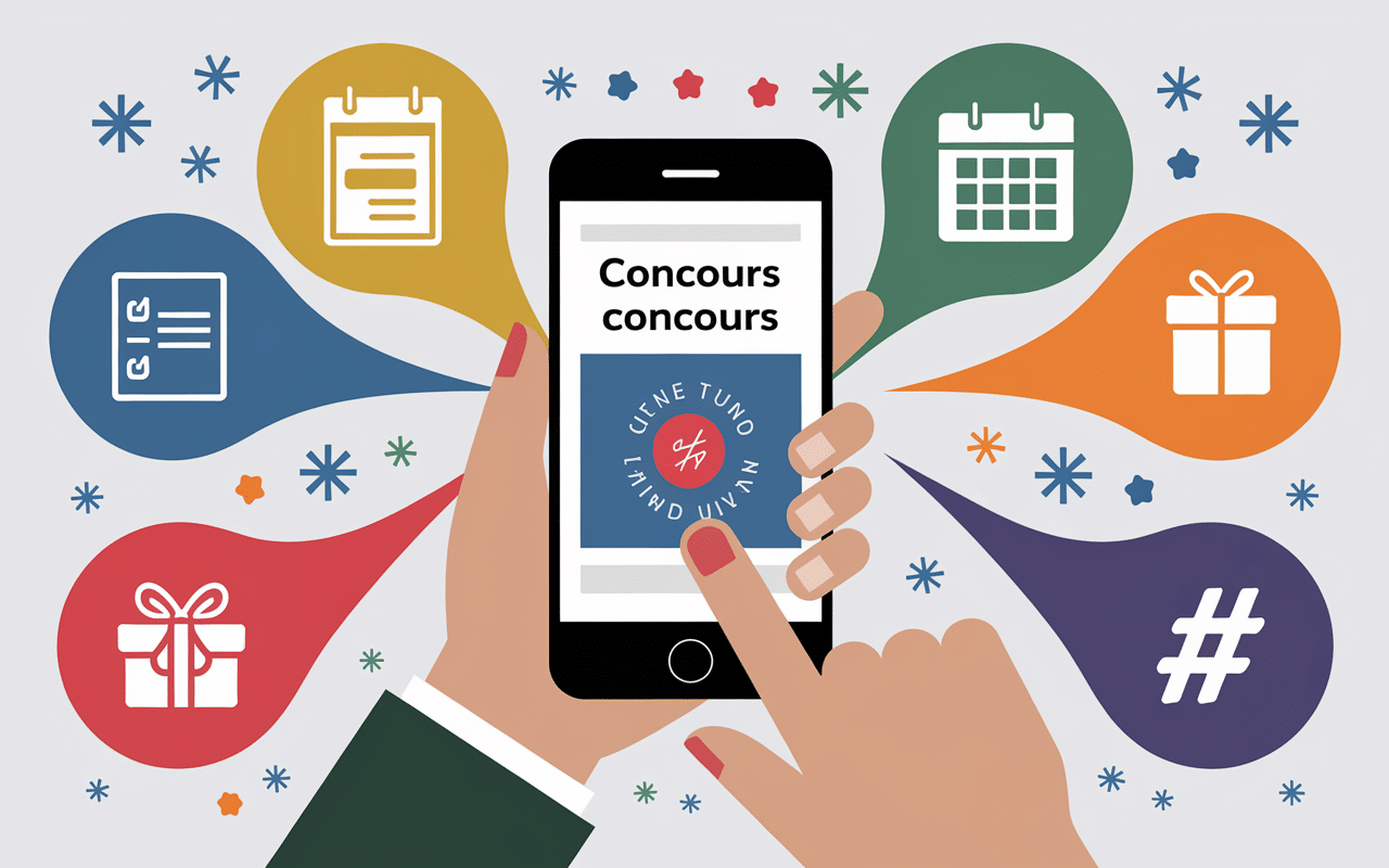 Main smartphone concours tirage au sort Instagram