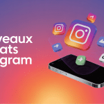 nouveau format instagram smartphone et icones couleurs
