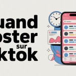 illustration smartphone quand poster sur tiktok