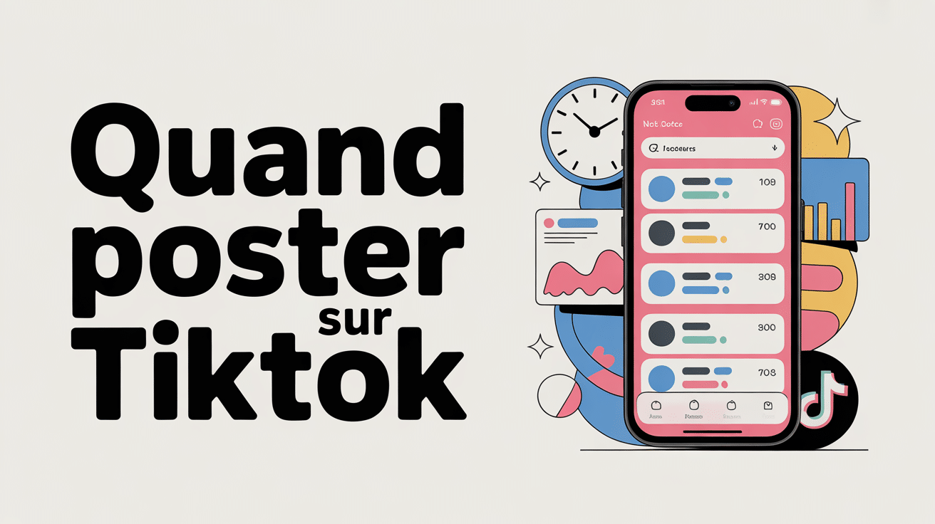 illustration smartphone quand poster sur tiktok