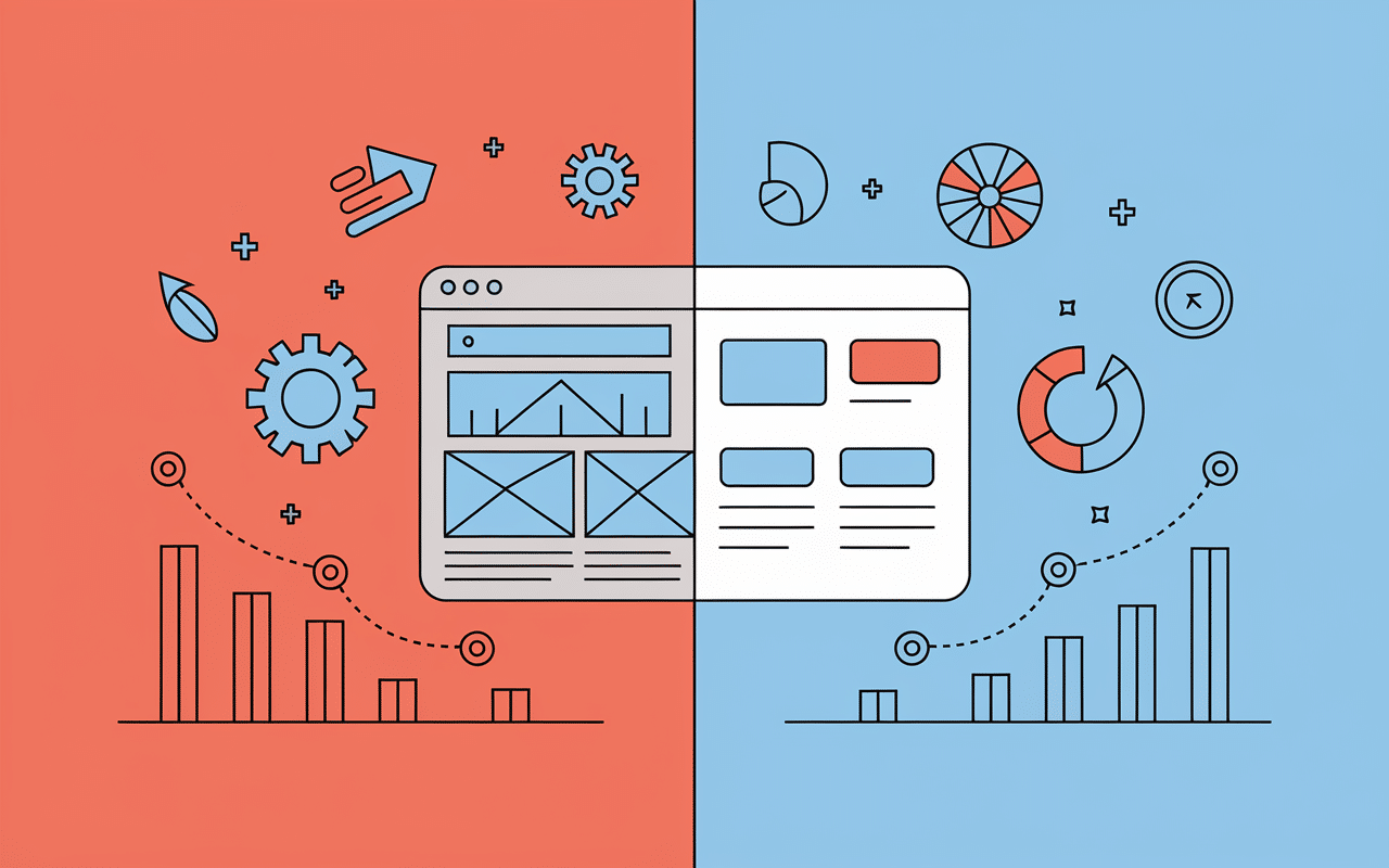 Avant après refonte site web design moderne