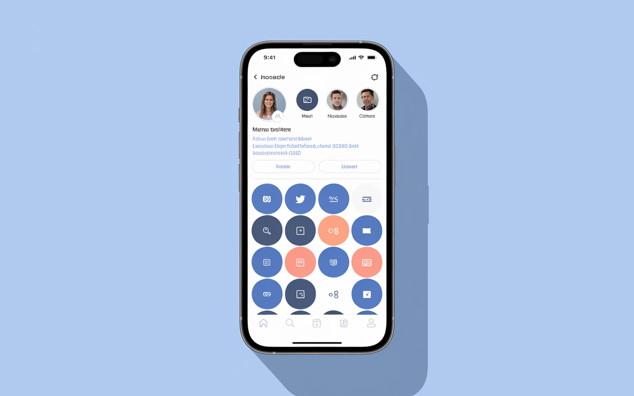 Story permanente Instagram cercles colorés sous bio