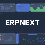 interface erpnext avec tableaux de bord et modules