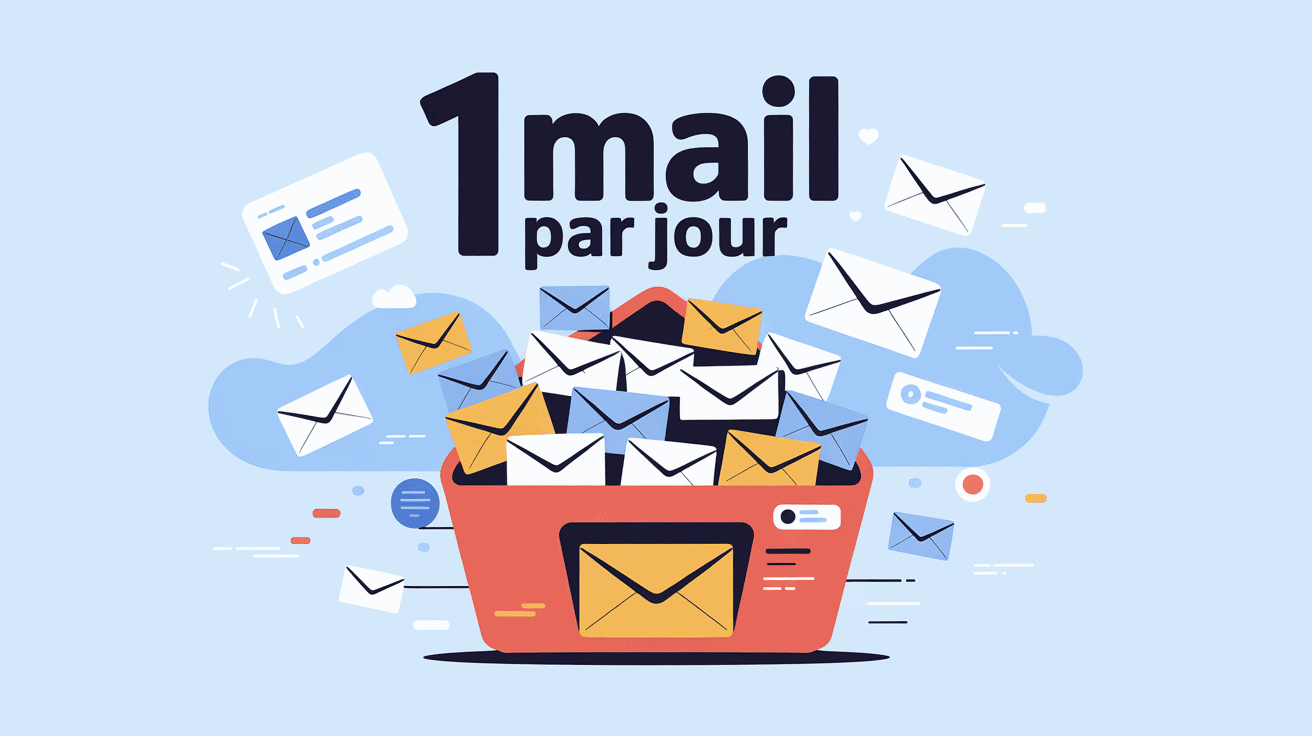 1 mail par jour avis boîte mail digitale débordante