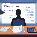 visuel moderne 25000 brut en net calcul fiche de paie