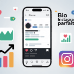 Illustration b i o instagram profil social media