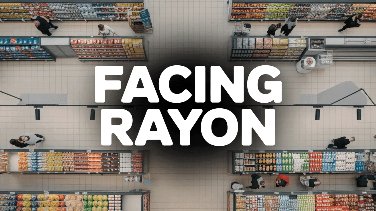 Facing rayon en supermarché moderne