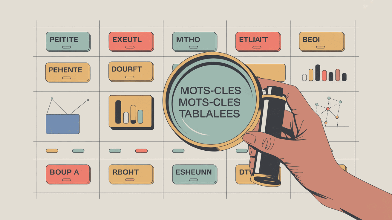 loupe sur key words avec volumes recherches