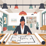 illustration architecte d'intérieur salaire moderne