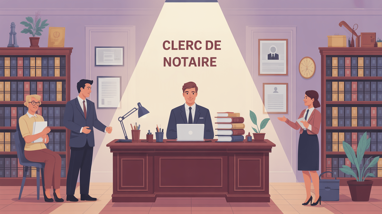 Illustration devenir clerc de notaire dans une étude notariale