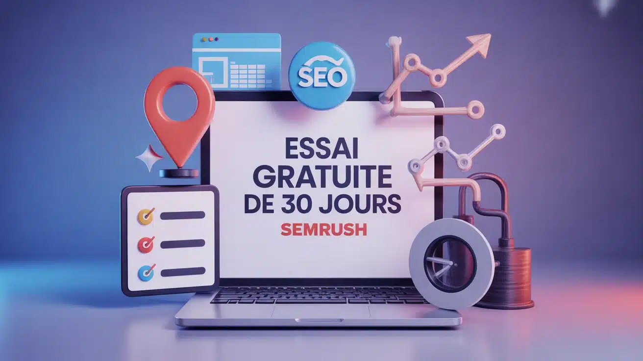 Essai gratuit de 30 jours Semrush pour auditer le SEO