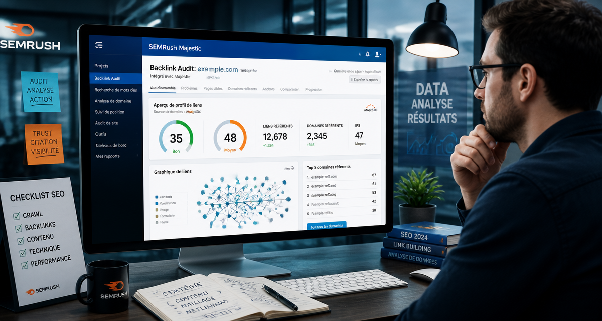 consultant SEO audit liens SEMrush Majestic