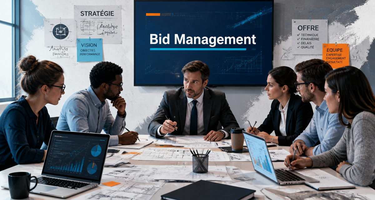 Bid manager anime réunion pour appel d'offres complexe