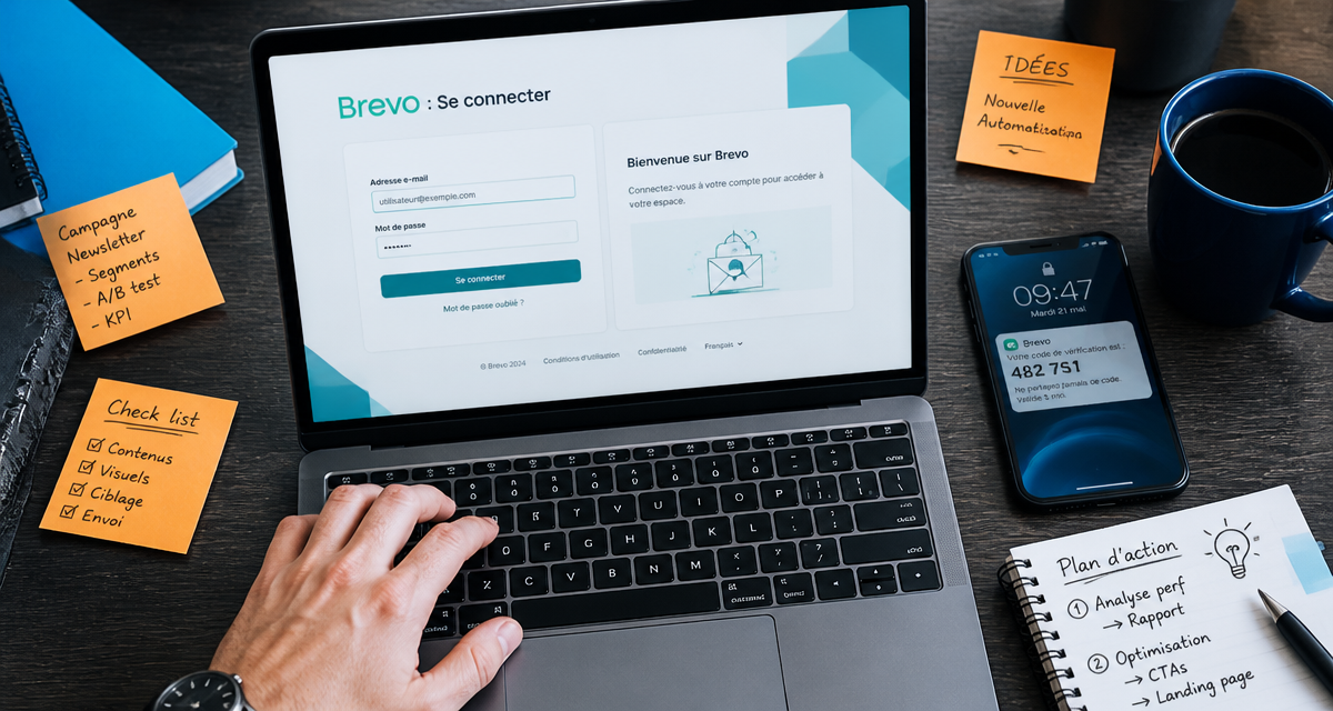 brevo se connecter écran connexion