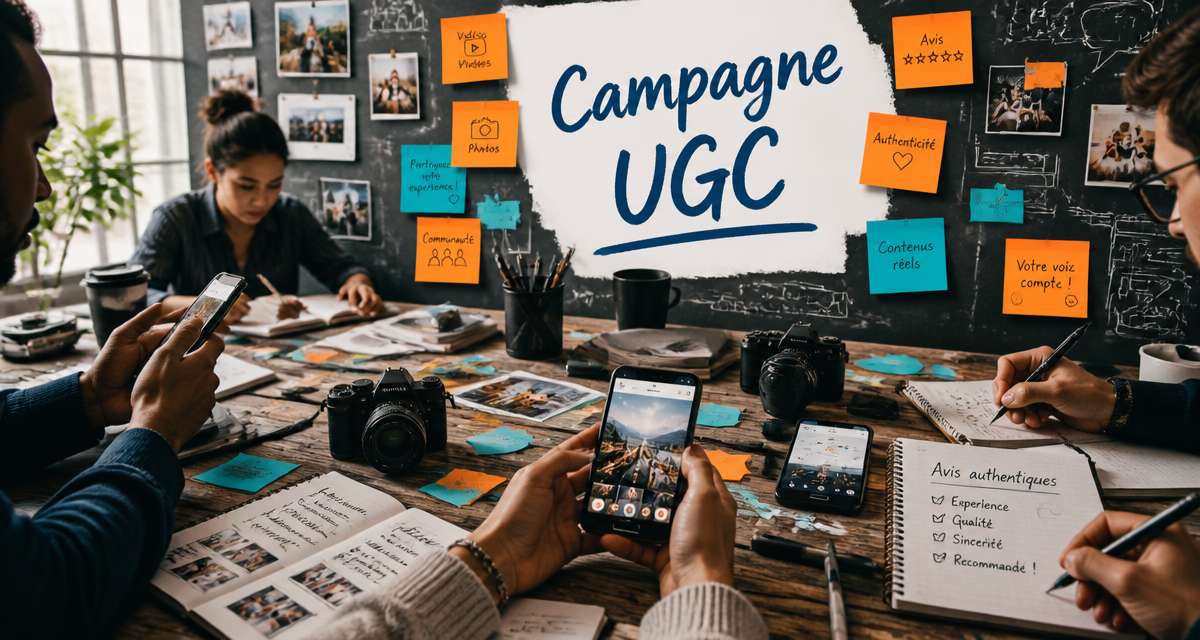 campagne ugc table création contenus