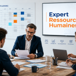 Expert ressources humaines réunit son équipe au bureau