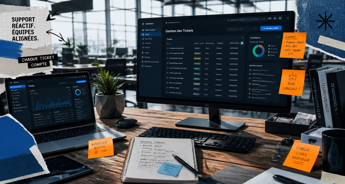 système de ticketing sur bureau open space