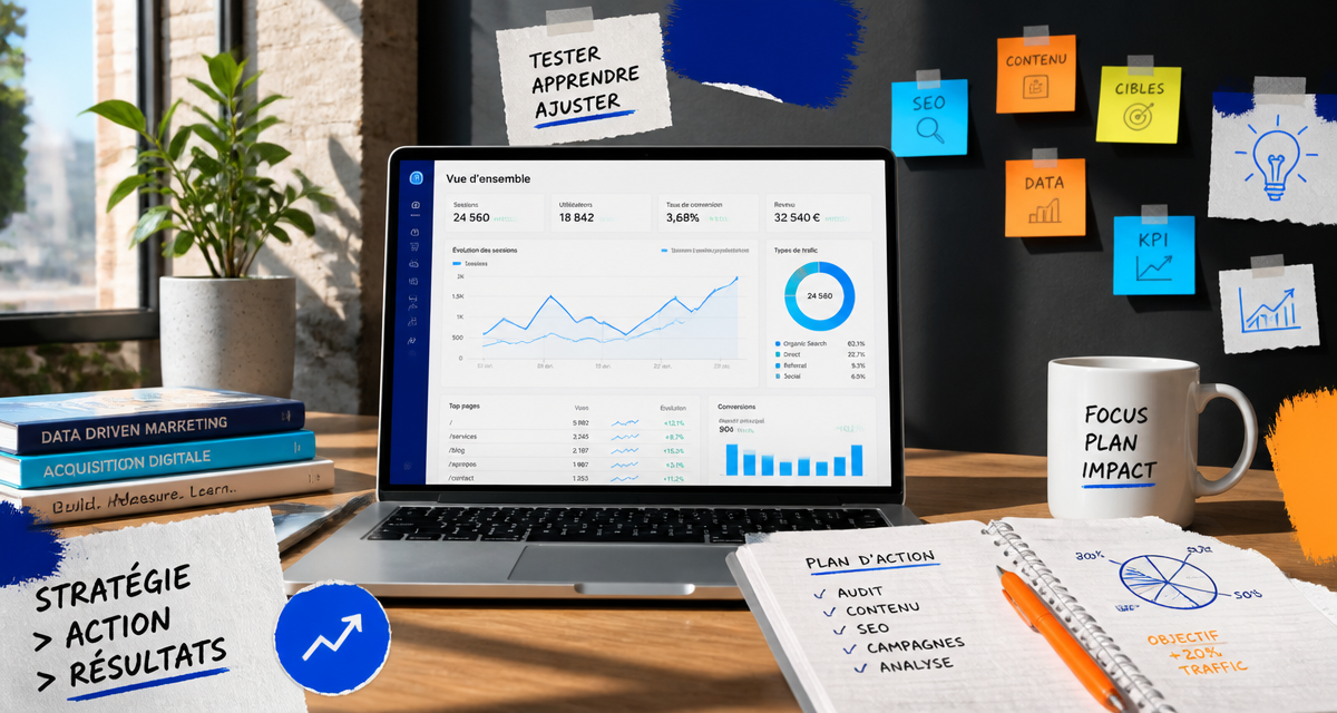 webmarketing freelance consultant analyse dashboard