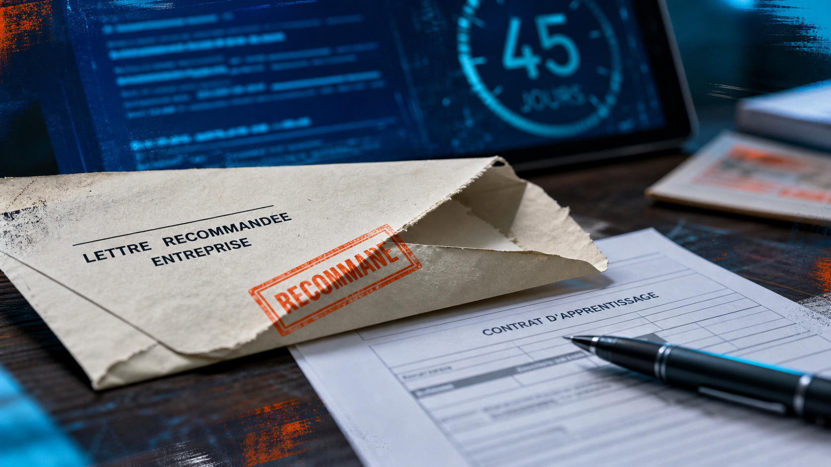 Modele lettre rupture contrat apprentissage par l'employeur 45 jours