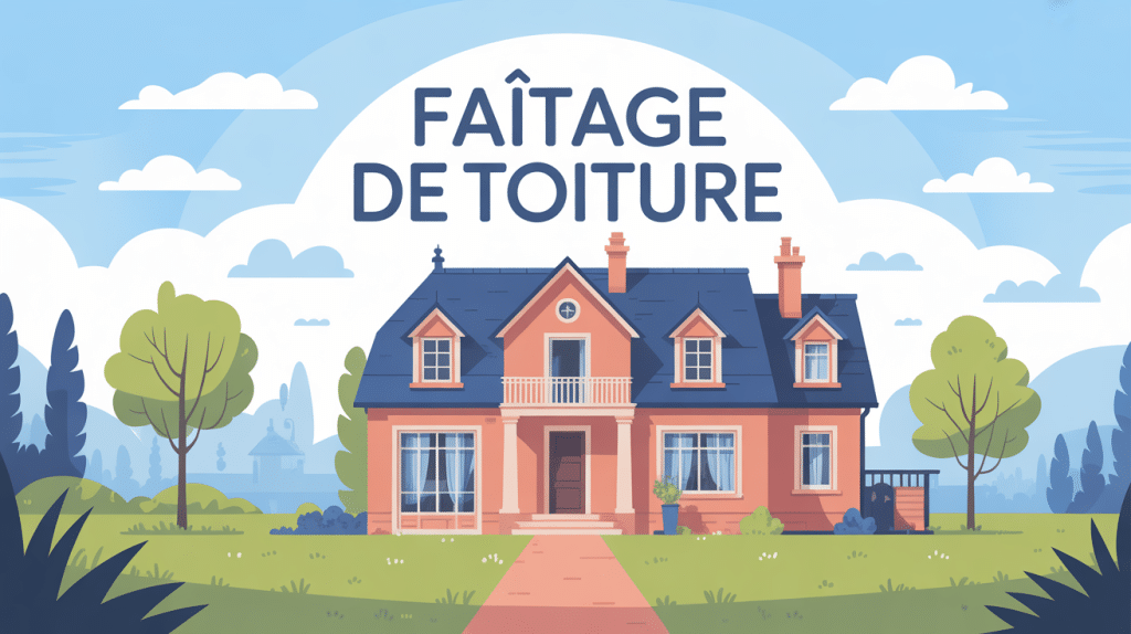 illustration faitage toiture maison perspective