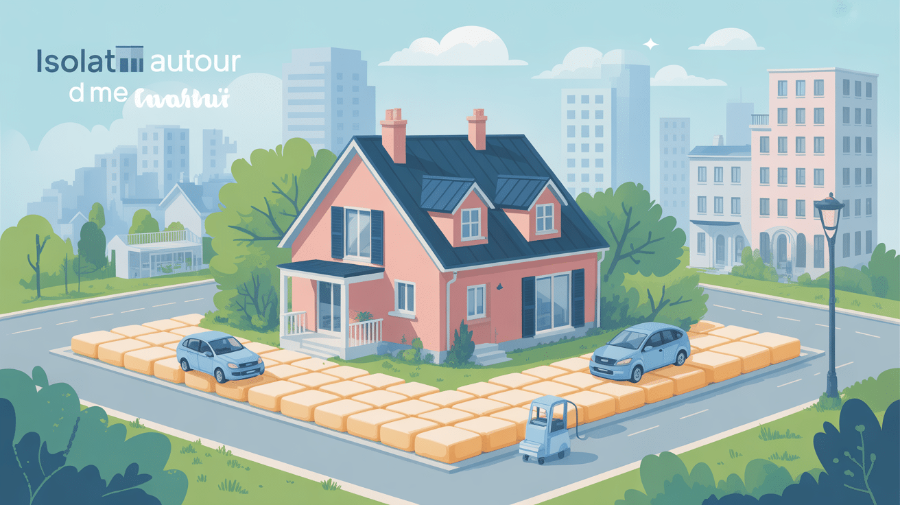 isolation autour de moi illustration maison confort urbain