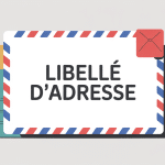libellé de l'adresse illustration vectorielle enveloppe